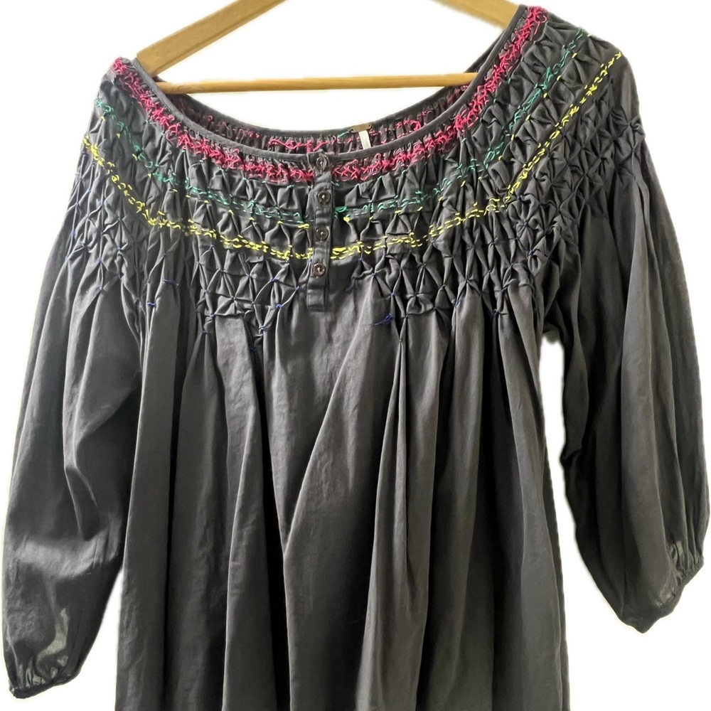 Free People Boho style Black Women's Top